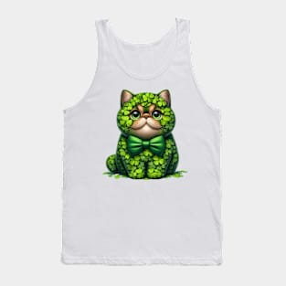 Clover Exotic Shorthair Cat St Patricks Day Tank Top